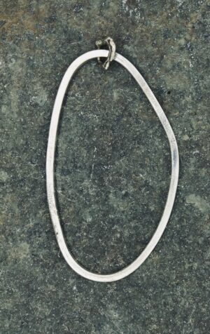 Silver Bangle with Jangle (2).   Jewellery by Holly Belsher. Silver.