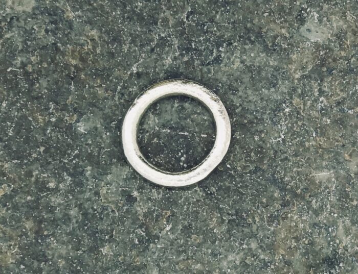 Melted Ring (51).   Jewellery by Holly Belsher. Silver.
