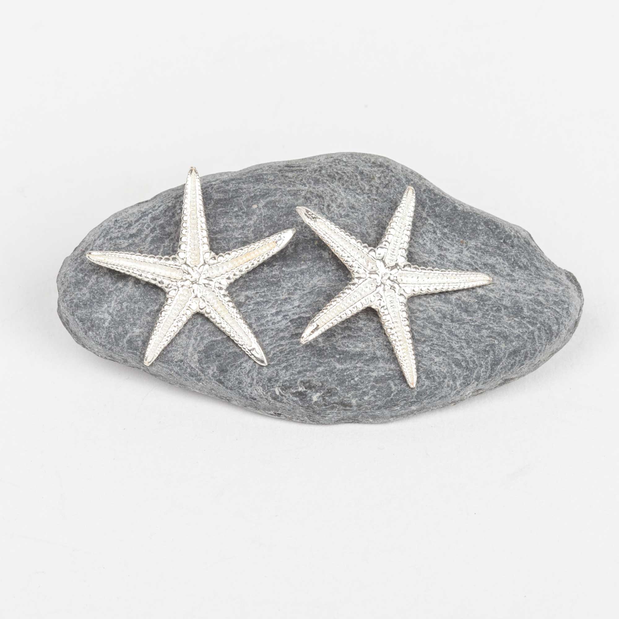 Starfish studs. Jewellery by Helen Butler. Silver. Starfish studs. Jewellery by Helen Butler. Silver.