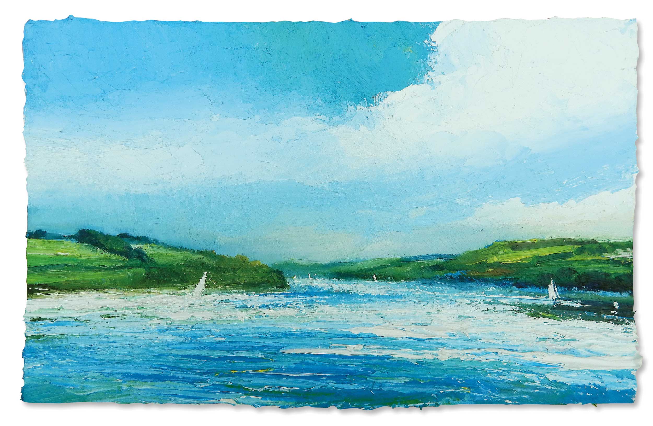 River Avon, Bantham. Paintings by David Morgan. Oil on board. River Avon, Bantham. Paintings by David Morgan. Oil on board.