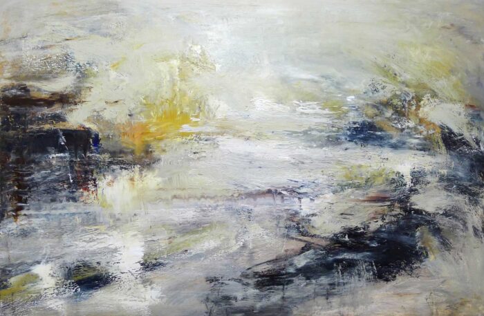 River Exe, Summer Morning.   Paintings by James Tatum. Oil & acrylic on canvas.