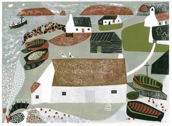 Roots & Branches.   Prints by Melvyn Evans. Linocut.