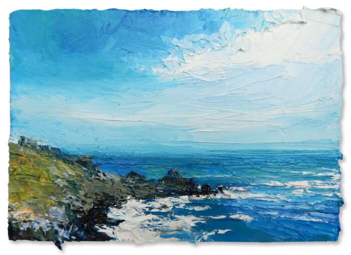 Carn-du, Lamorna Cove. Paintings by David Morgan. Oil on board. Carn-du, Lamorna Cove. Paintings by David Morgan. Oil on board.