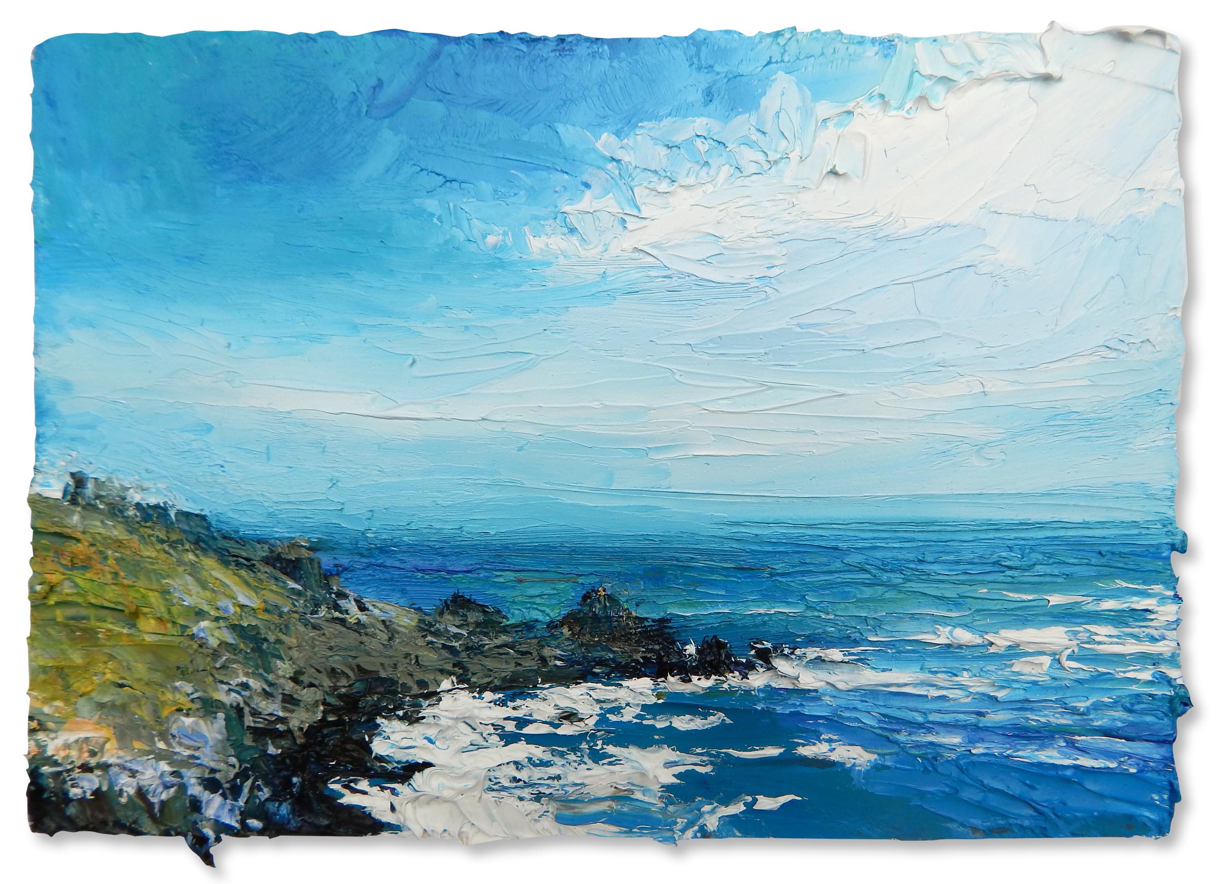 Carn-du, Lamorna Cove. Paintings by David Morgan. Oil on board. Carn-du, Lamorna Cove. Paintings by David Morgan. Oil on board.