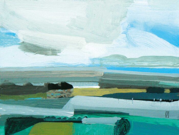 East Quantoxhead, March.   Paintings by Malcolm Ashman. Oil on canvas.