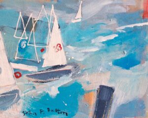Regatta Study II.   Paintings by John Button. Acrylic on board.
