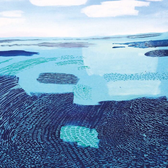 Dappled Sea.   Paintings by Mark Rochester. Acrylic on board.