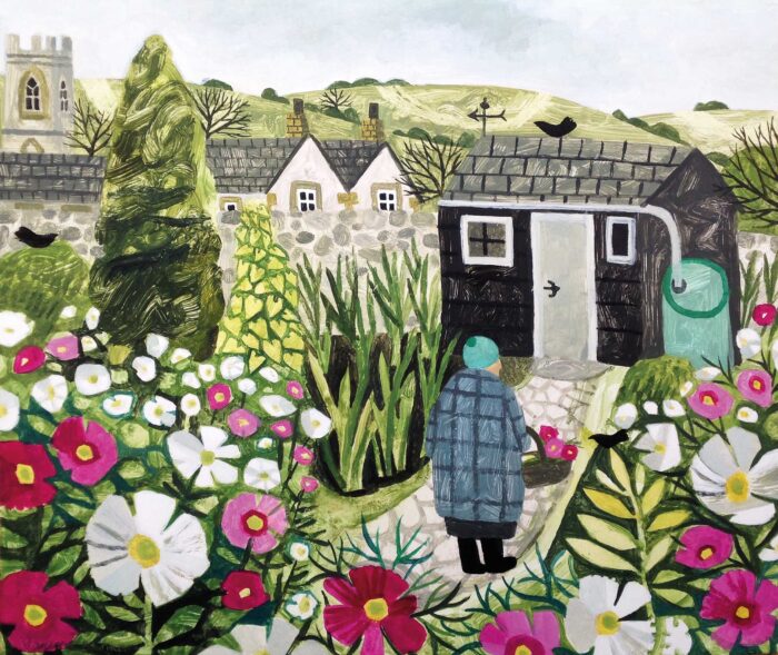 Last of the Cosmos.   Paintings by Vanessa Bowman. Oil on card.