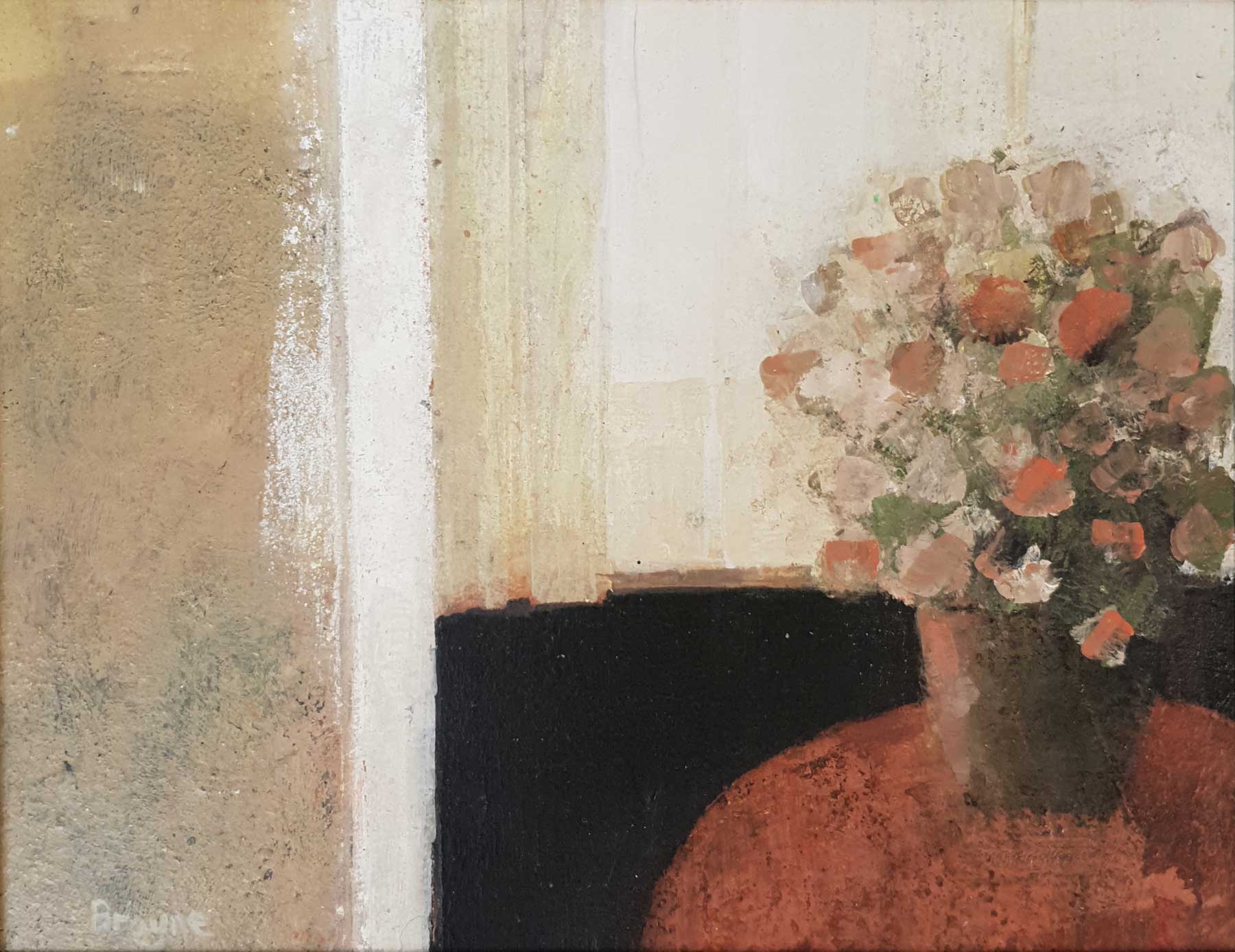 In the Window.   Paintings by David Brayne. Acrylic & pigment on paper.
