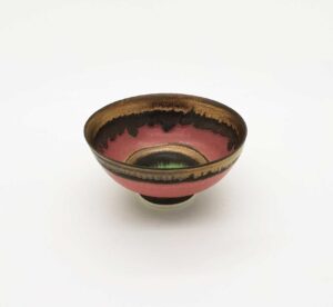 Petite Matt Pink Bowl (137).   Ceramics by Peter Wills. Porcelain.