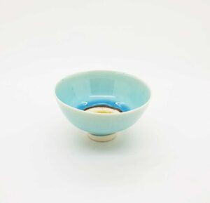 Petite Light Blue Bowl (140).   Ceramics by Peter Wills. Porcelain.