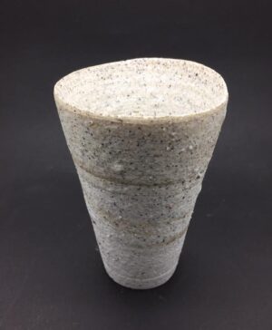 Medium vase.   Ceramics by Nick Rangecroft. Porcelain, silt, & grit.