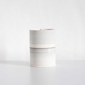 Small Vase (grey/white) RF8.   Ceramics by Rachel Foxwell. Earthenware.
