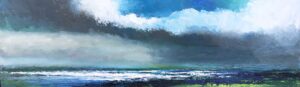 Rain Out To Sea.   Paintings by David Morgan. Oil on board.