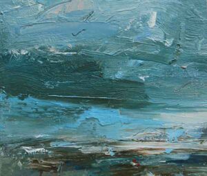 Evening Light, Zennor.   Paintings by Louise Balaam. Oil on board.