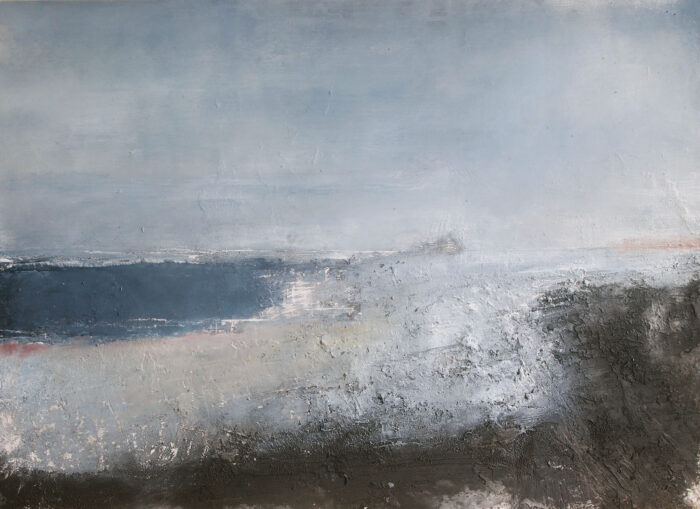 Mew Stone, Wembury.   Paintings by Mike Carter. Mixed media on canvas.