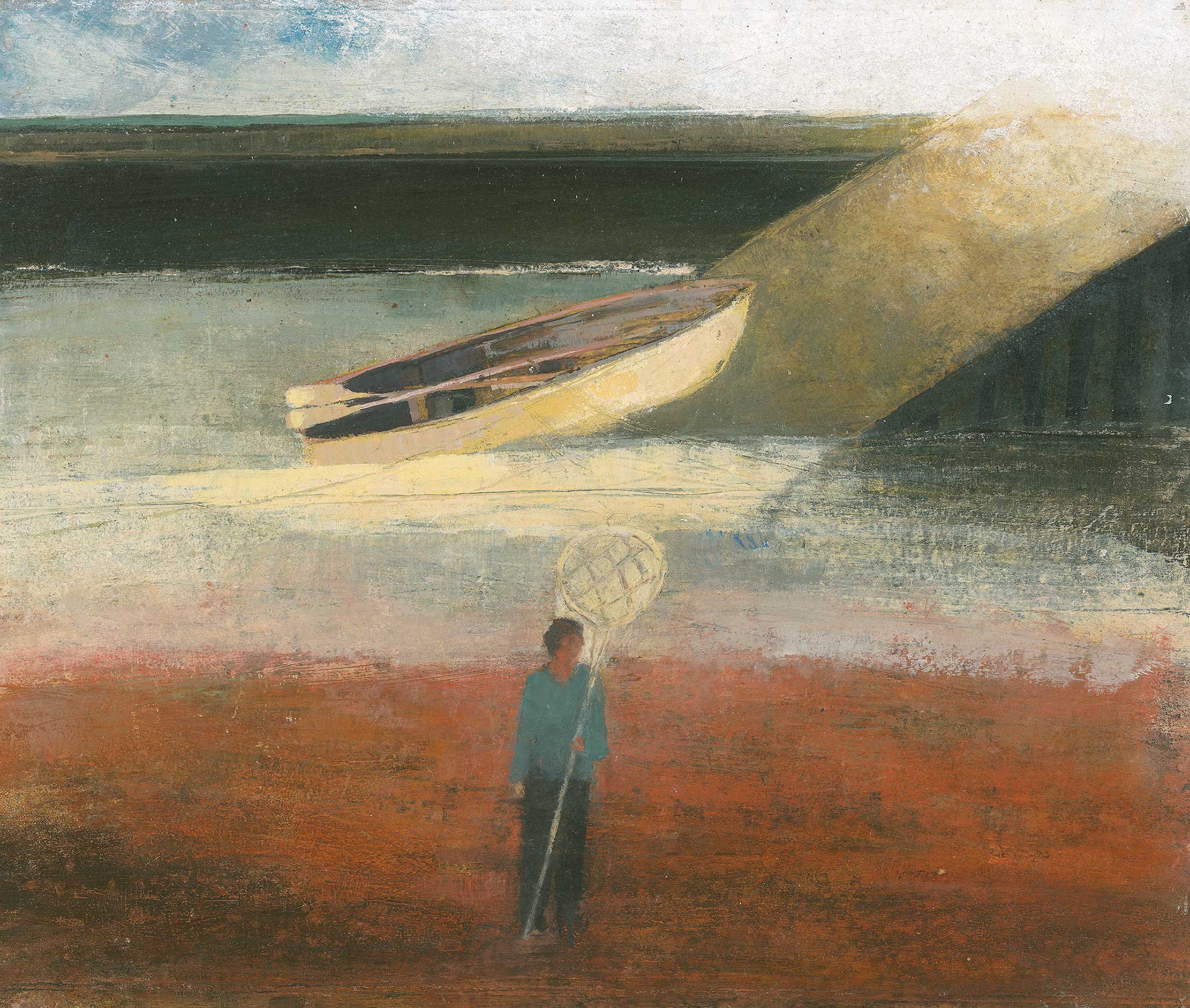 Shrimp Net.   Paintings by David Brayne. Acrylic & pigment on paper.
