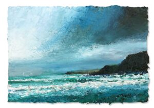Bigbury Bay.   Paintings by David Morgan. Oil on board.