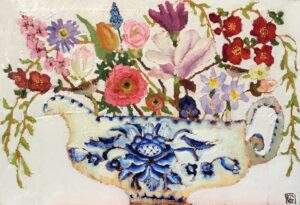 Spring Boat.   Paintings by Vanessa Cooper. Oil on board.