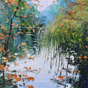 Early Morning Light (Flete Estate, Mothecombe).   Paintings by Colin Carruthers. Oil on canvas.