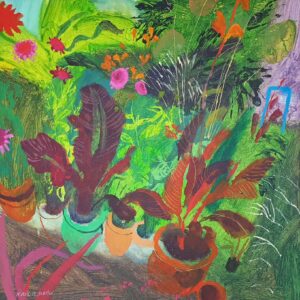 Late Summer in My Garden.   Paintings by Mark Rochester. Acrylic on board.