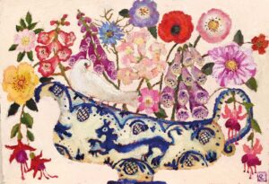 Garden Angel.   Paintings by Vanessa Cooper. Oil on board.