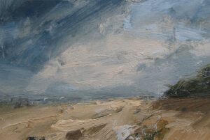 Cornfield, Midsummer.   Paintings by Louise Balaam. Oil on panel.