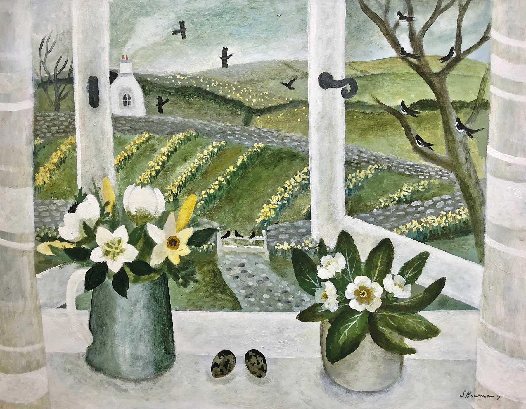 Six for Gold.   Paintings by Sarah Bowman. Oil on board.