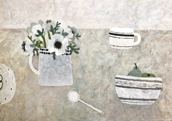 White Anemones. Paintings by Sarah Bowman. Oil on canvas. White Anemones. Paintings by Sarah Bowman. Oil on canvas.