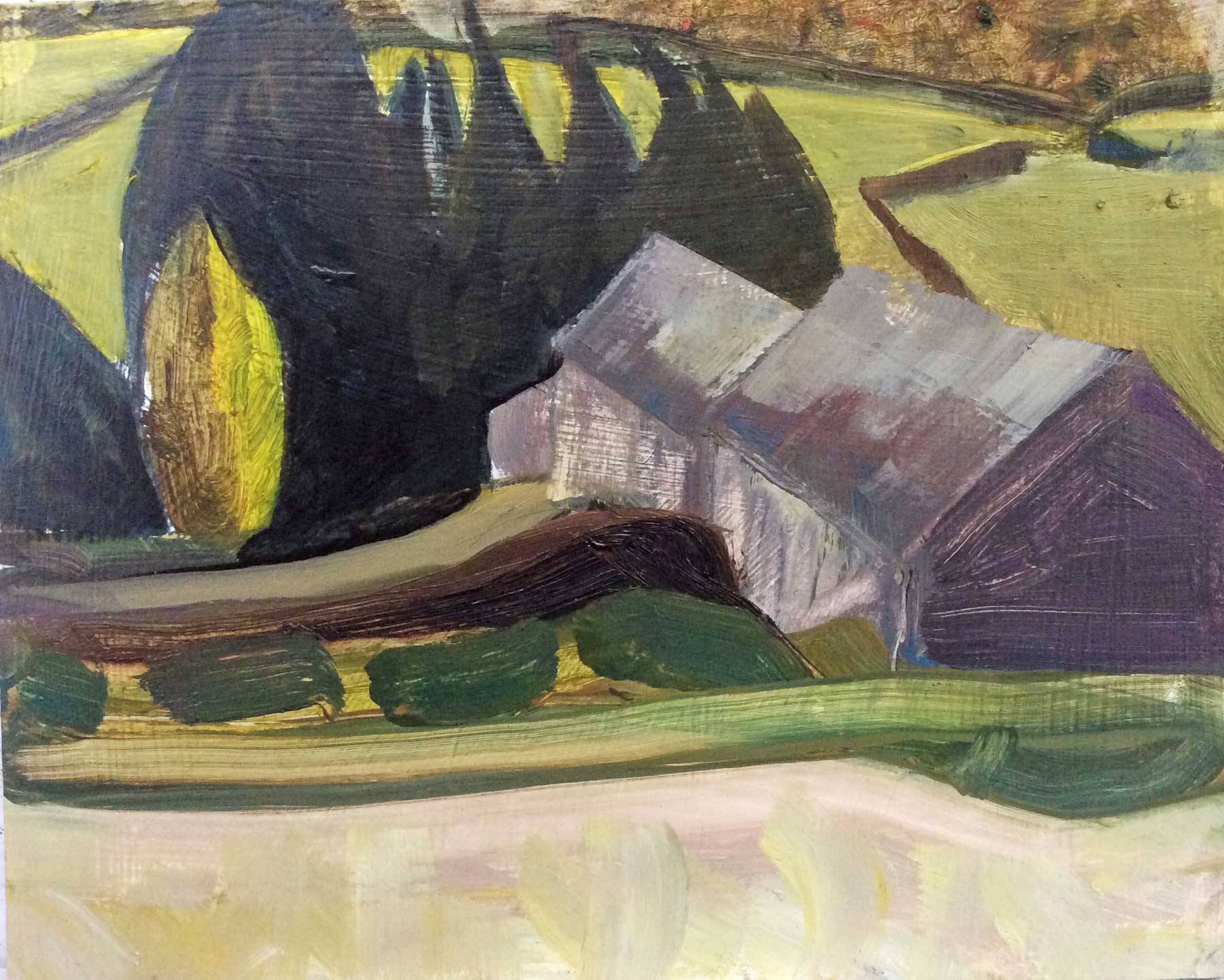 Penlantelych.   Paintings by Arabella Shand. Oil on board.