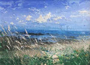 Beach Grasses.   Paintings by Colin Carruthers. Oil on canvas.
