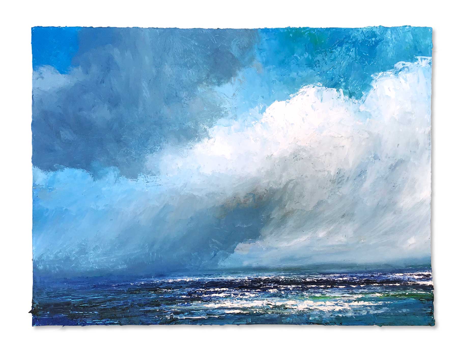 Rain Cloud Out to Sea. Paintings by David Morgan. Oil on board. Rain Cloud Out to Sea. Paintings by David Morgan. Oil on board.