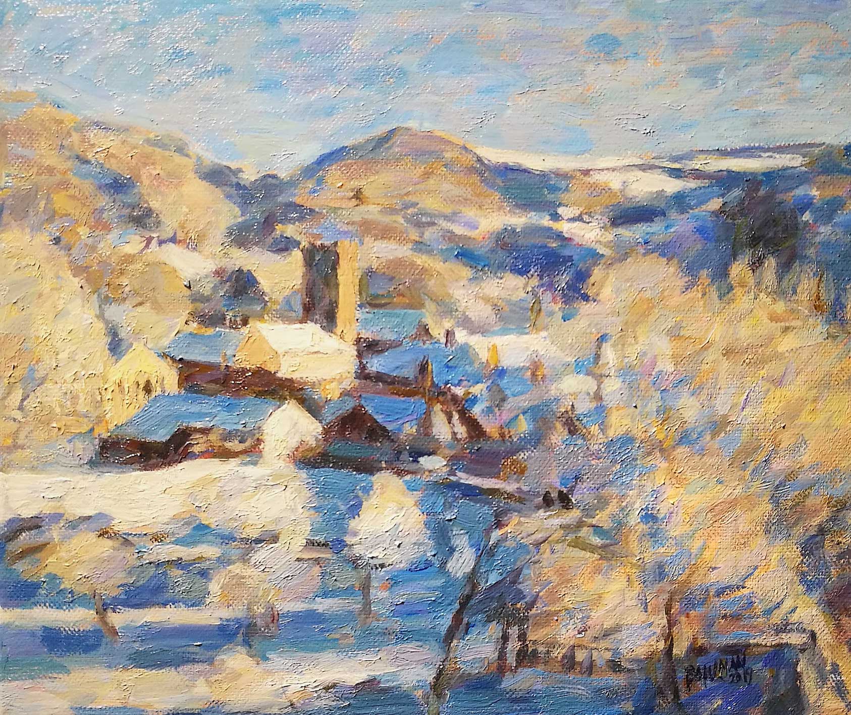 Winter Snow, Lustleigh. Paintings by Michael Bowman. Oil on canvas. Winter Snow, Lustleigh. Paintings by Michael Bowman. Oil on canvas.