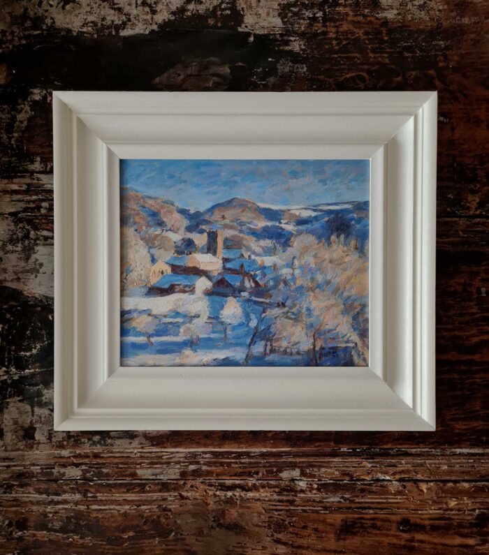 Winter Snow, Lustleigh.   Paintings by Michael Bowman. Oil on canvas.