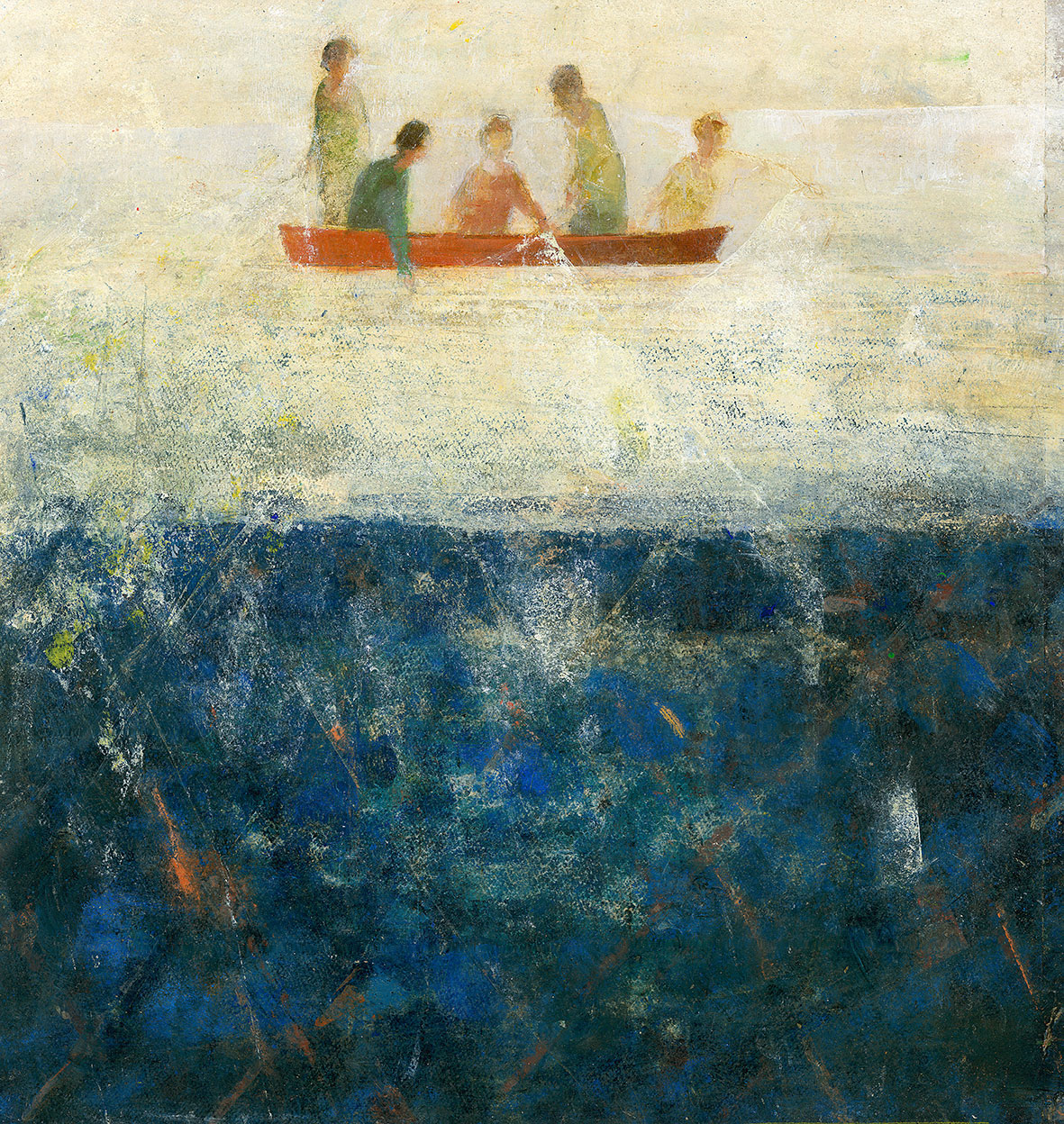 The Sea Carries the Net. Paintings by David Brayne. Acrylic & pigment on paper. The Sea Carries the Net. Paintings by David Brayne. Acrylic & pigment on paper.