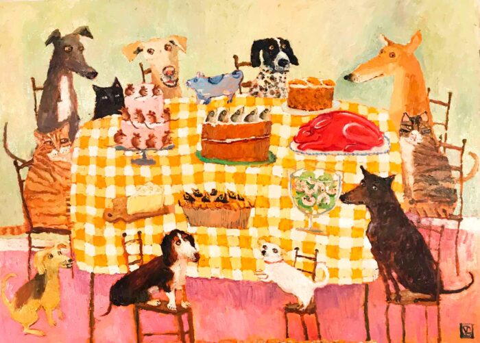 A la Carte.   Paintings by Vanessa Cooper. Oil on board.