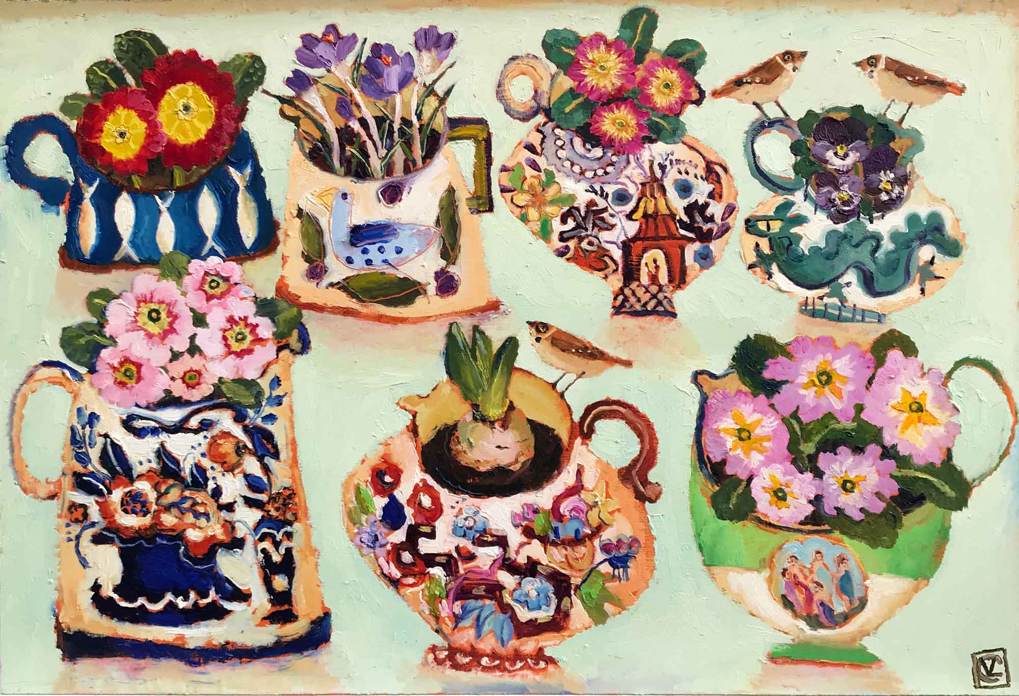 A la Carte.   Paintings by Vanessa Cooper. Oil on board.