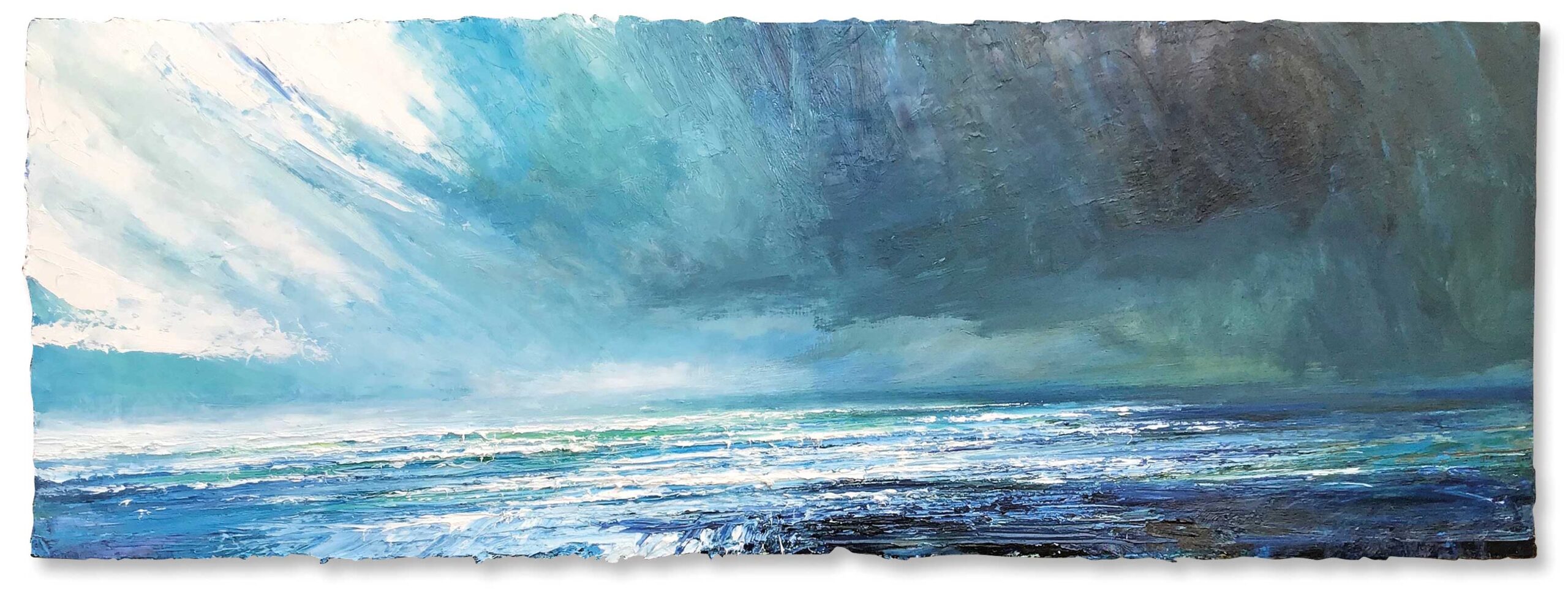 The Tide Comes In, Bantham. Paintings by David Morgan. Oil on board. The Tide Comes In, Bantham. Paintings by David Morgan. Oil on board.