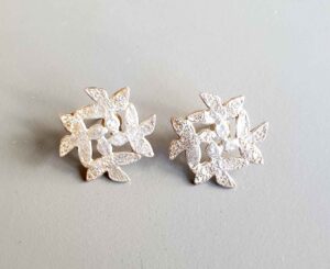 Silver Bird Studs (79).   Jewellery by Holly Belsher. Silver.
