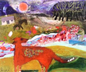 Spring Flowers & Pelargoniums.   Paintings by Arabella Shand. Oil on board.