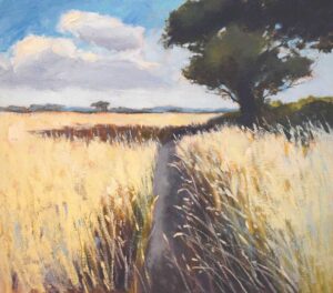 Late Summer Field.   Paintings by Caroline McMillan Davey. Oil on board.
