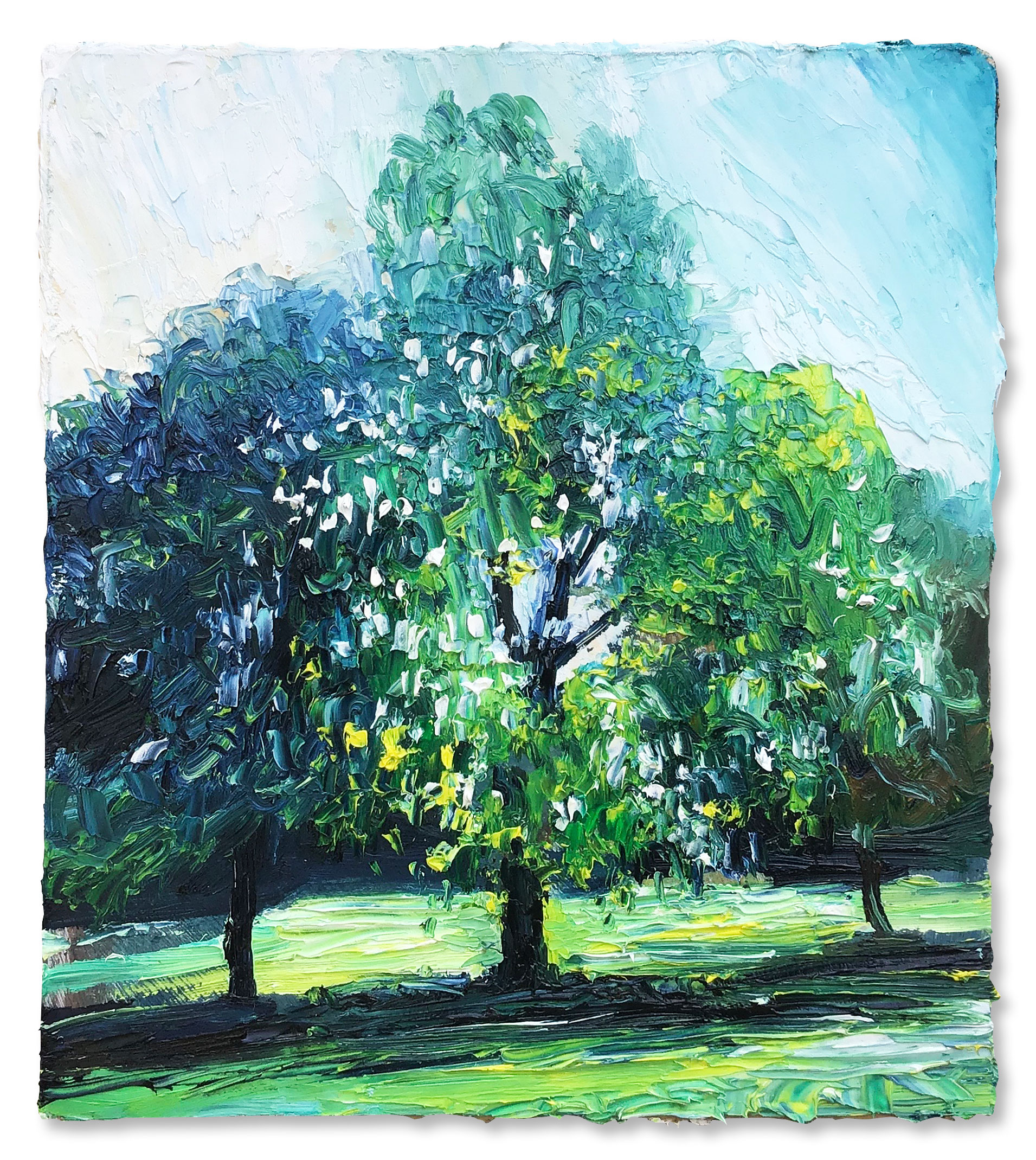 Summer, Belle Isle Park. Paintings by David Morgan. Oil on board. Summer, Belle Isle Park. Paintings by David Morgan. Oil on board.