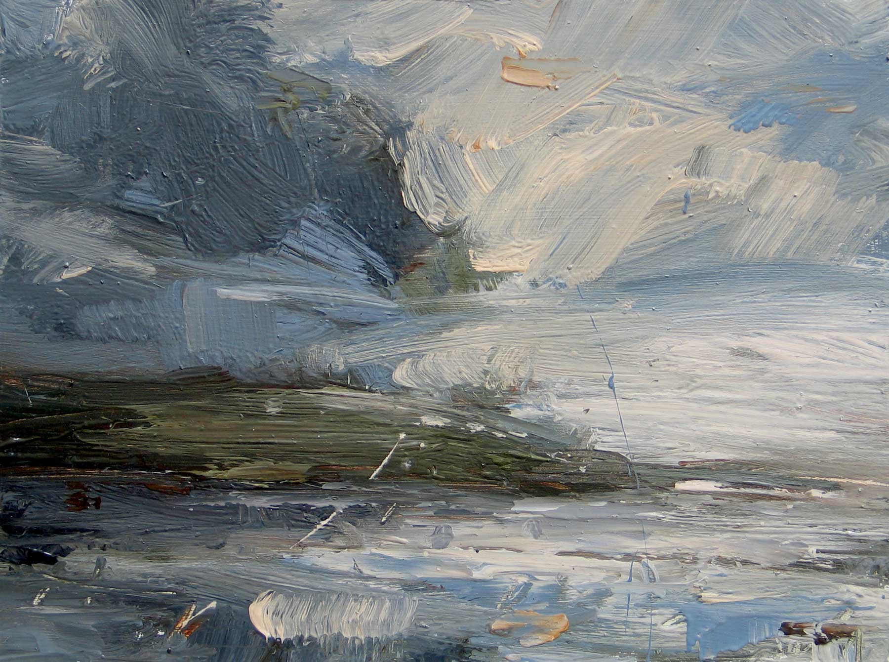 Torridon Sky Reflected. Landscape  Paintings by Louise Balaam. Oil on panel.