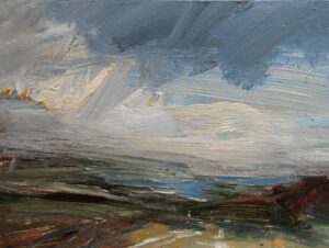 Torridon Sky Reflected. Landscape  Paintings by Louise Balaam. Oil on panel.