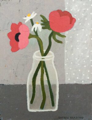 Studio Flowers.   Paintings by Uncategorised. Acrylic on board.