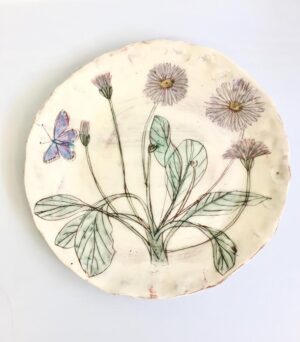 Daisy Plate.   Ceramics by Uncategorised. Earthenware.