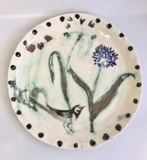 Wagtail Plate.   Ceramics by Uncategorised. Earthenware.