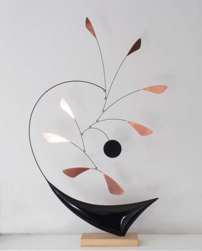 Kinetic Study 26 v2.   Sculpture by Edward Willis. copper & steel.