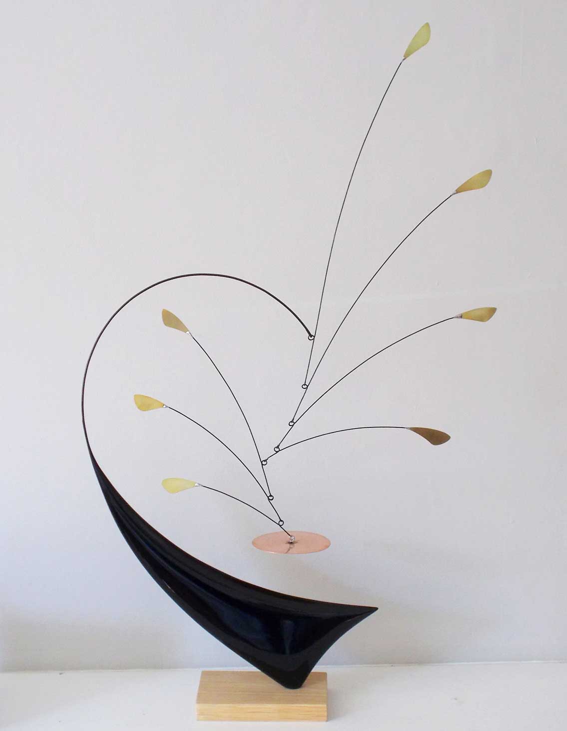Kinetic Study 29.   Sculpture by Edward Willis. Resin, brass & copper.