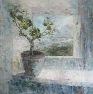 The Lime Tree.   Paintings by Ellen Watson. Mixed media on canvas.